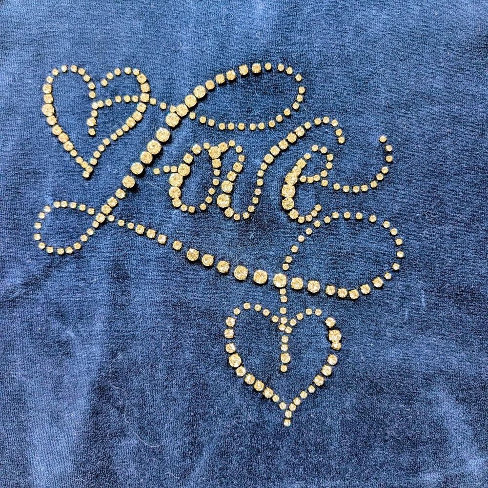 Twisted Heart Blue Velour Hooded (2 Piece) lounging set